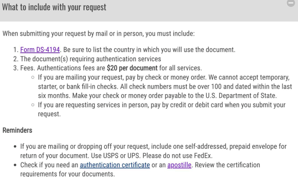 How to Get a Federal Apostille in the USA for the FBI Background check needed for Spanish Non-Lucrative Visa