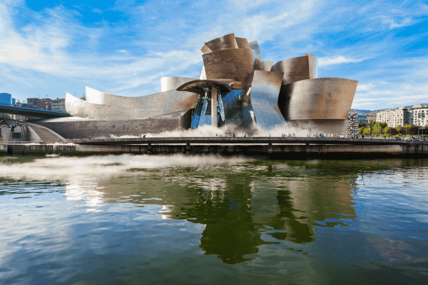A view of Bilbao with the Guggenheim Museum