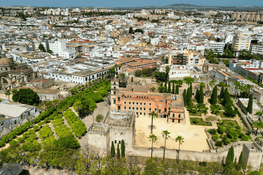 The iconic Tío Pepe sherry sign in the center of Jerez