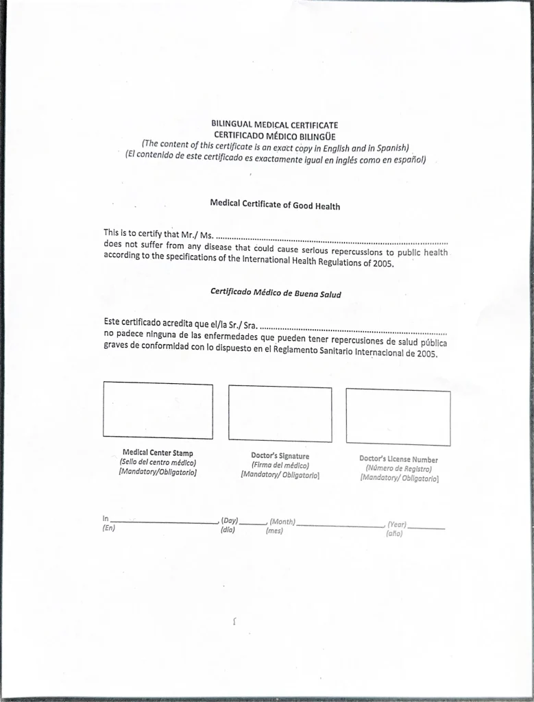 chicago_medical_certificate | SpainGuru Chicago medical certificate