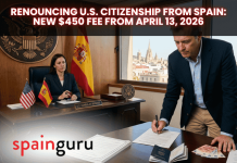 Renouncing U.S. Citizenship From Spain: New $450 Fee from April 13, 2026 Renouncing U.S. Citizenship From Spain: New $450 Fee from April 13, 2026