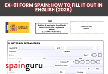 EX-01 Form Spain: How to Fill It Out in English (2026) EX-01 Form Spain: How to Fill It Out in English (2026)